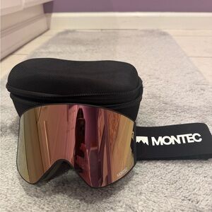 Montec Black and Pink Lens Goggles